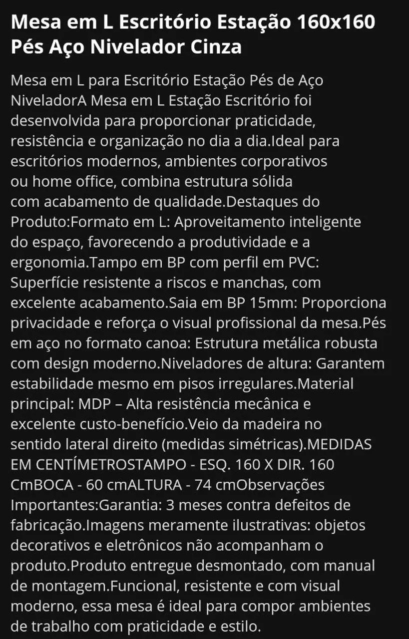 Mesa em L (estação de trabalho)404871908102000643