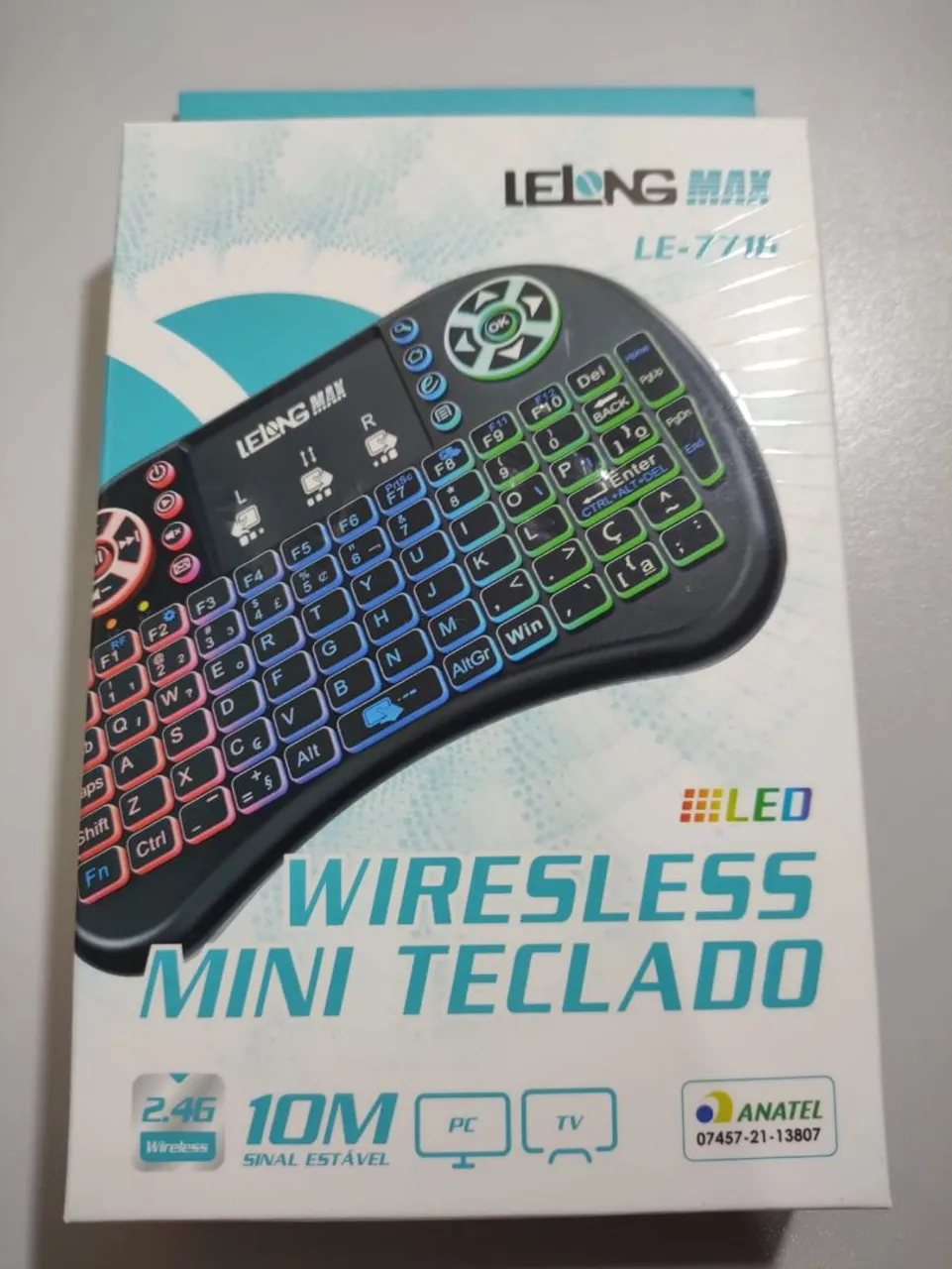 Mini Teclado Smartv Wireless LED LE-7716