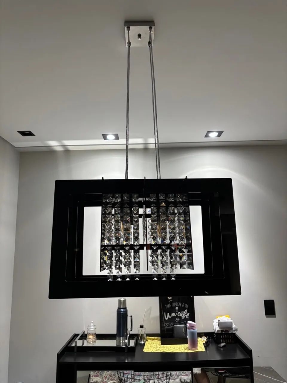 Lustre de cristal moderno e elegante