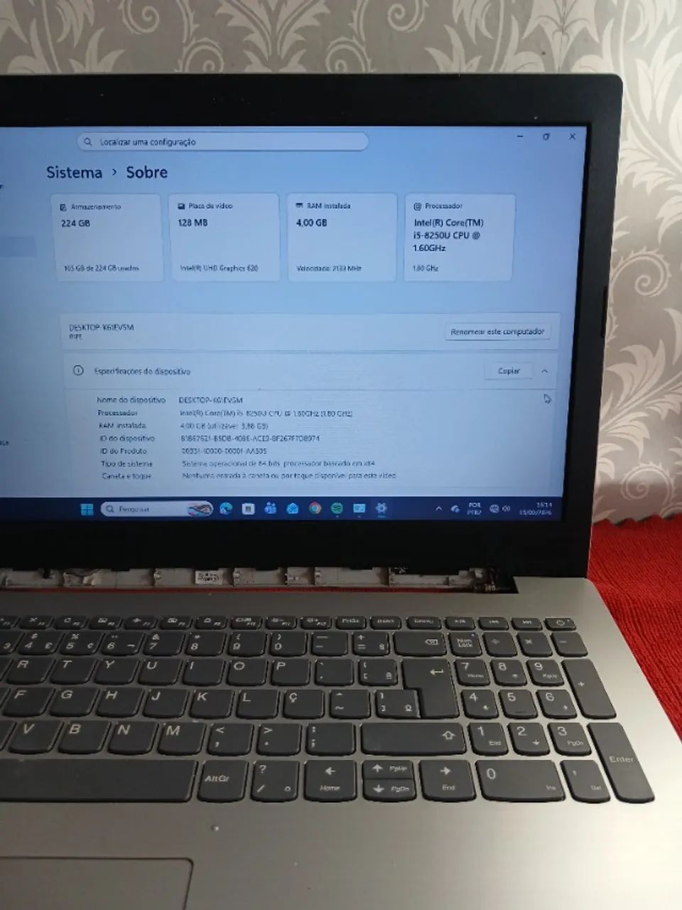 NOTEBOOK LENOVO IDEAPAD 330 - i5 8ª GERAÇÃO + SSD 240GB  - Foto 2