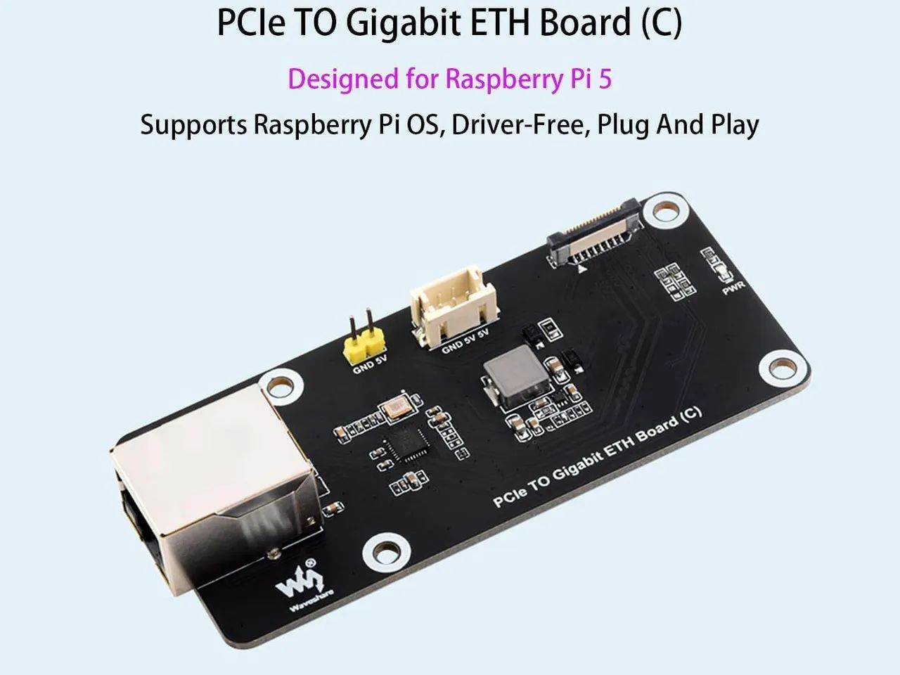 Adaptador Gigabit Ethernet para Raspberry Pi 5 - Foto 2