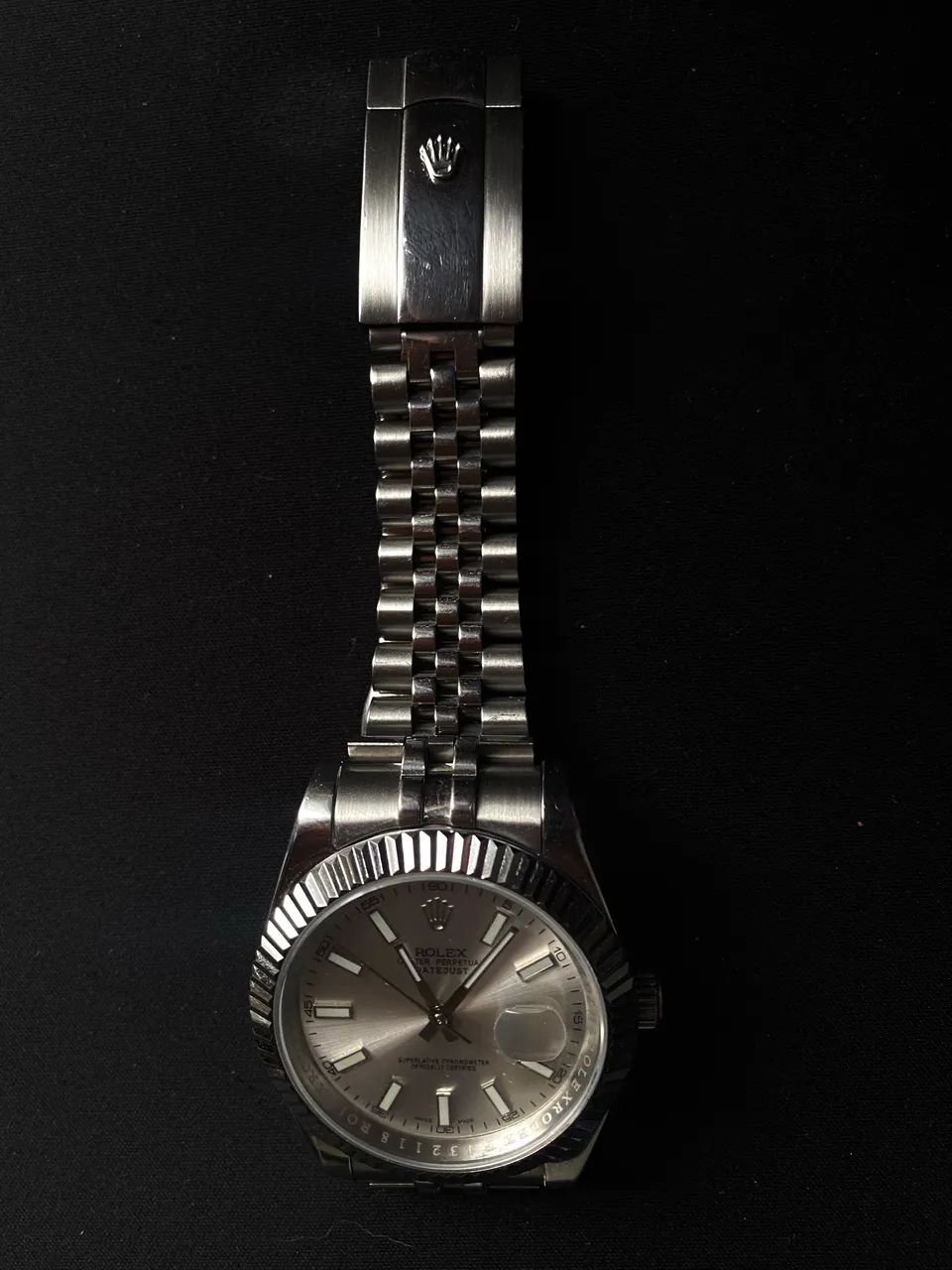 ROLEX DAY-JUST  SILVER DIAL 41MM JUBILEE - Foto 3