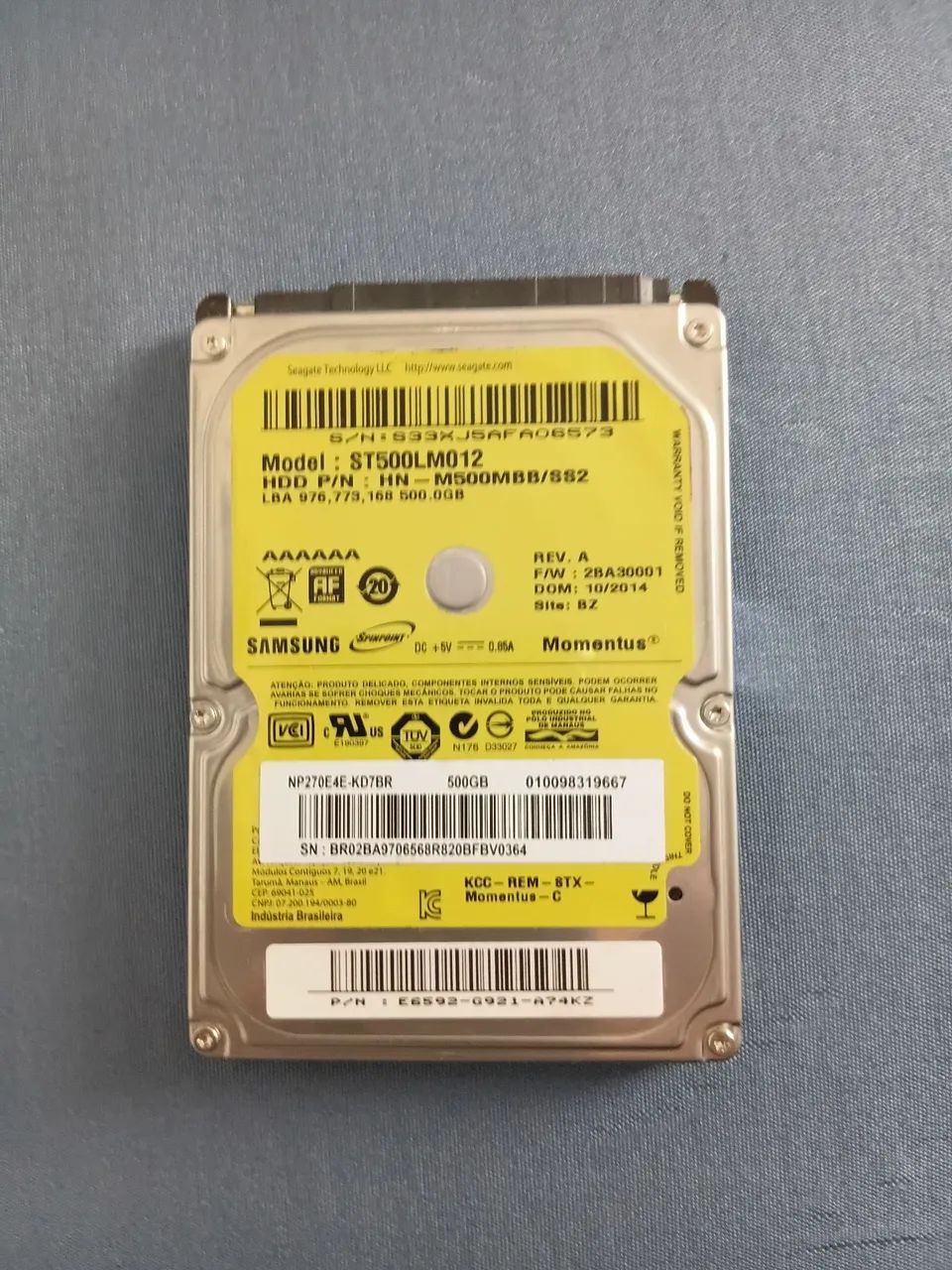 HD 500 gb de notebook
