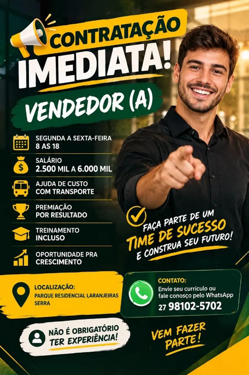CONTRATA - SE VENDEDOR (A)