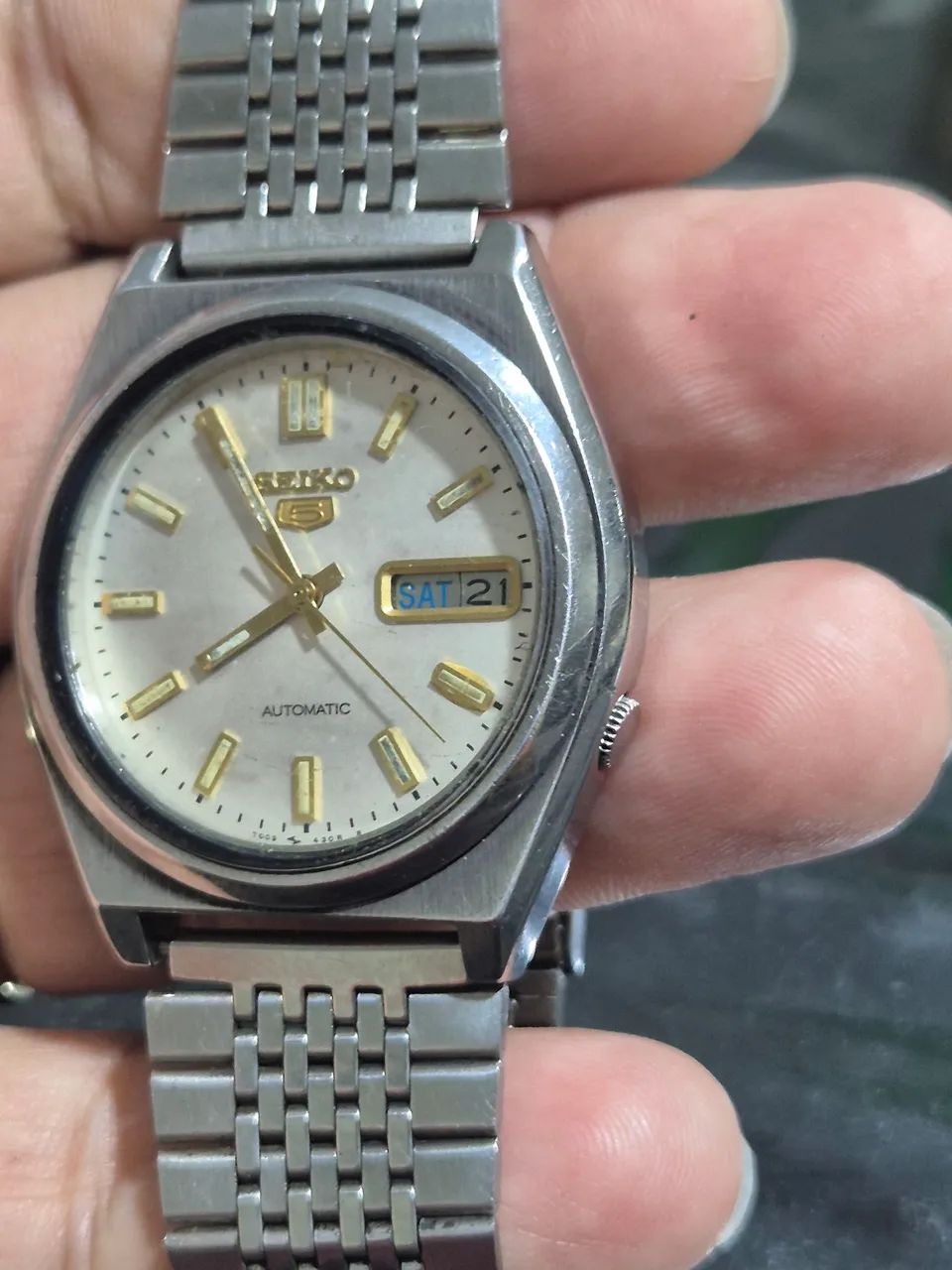 Relógio SEIKO 5 AUTOMÁTICO  BEGE   -    TODO REVISADO - Foto 2