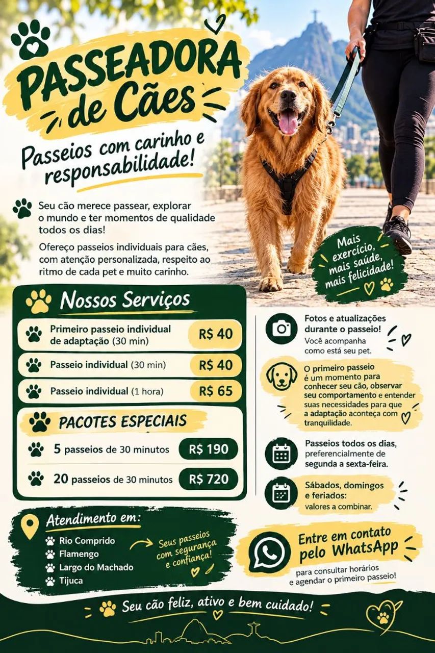 PASSEADORA DE CÃES ? PASSEIOS COM CARINHO E RESPONSABILIDADE!