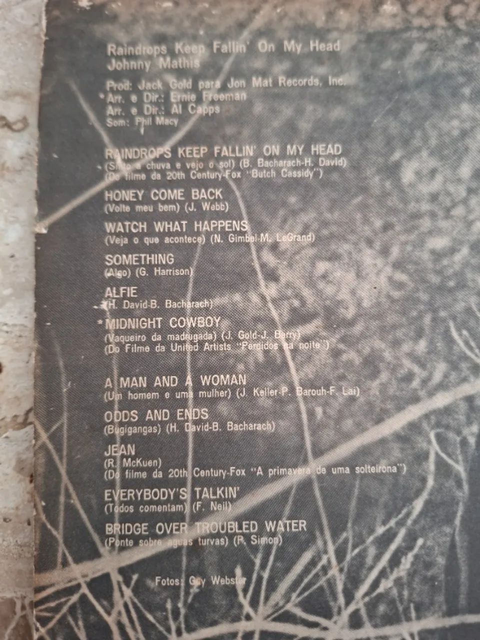 Disco Johnny Mathis (Raindrops keep fallin on my head) - Foto 2
