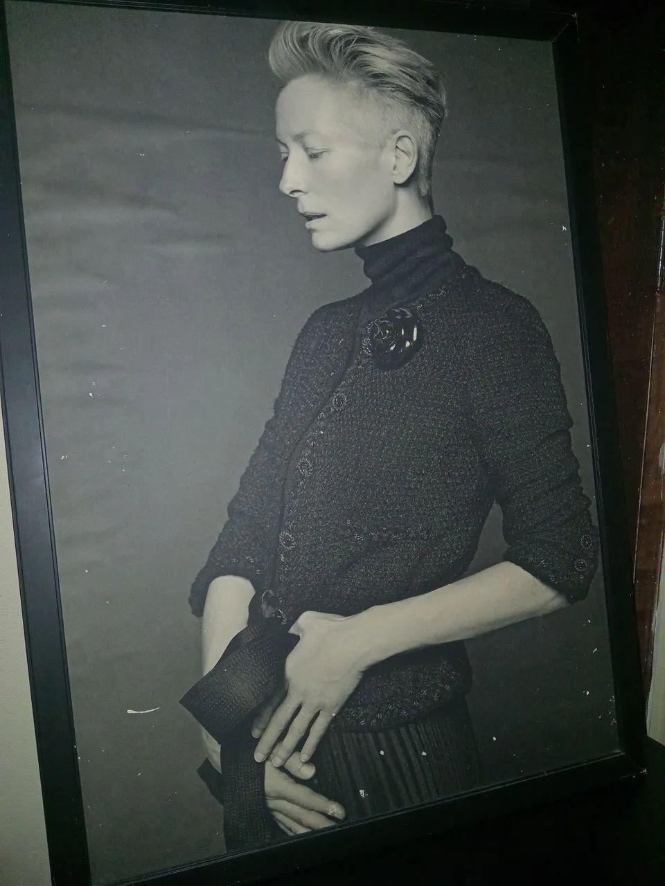 Quadro Decorativo Vintage Chanel - Tilda Swinton (Karl Lagerfeld)