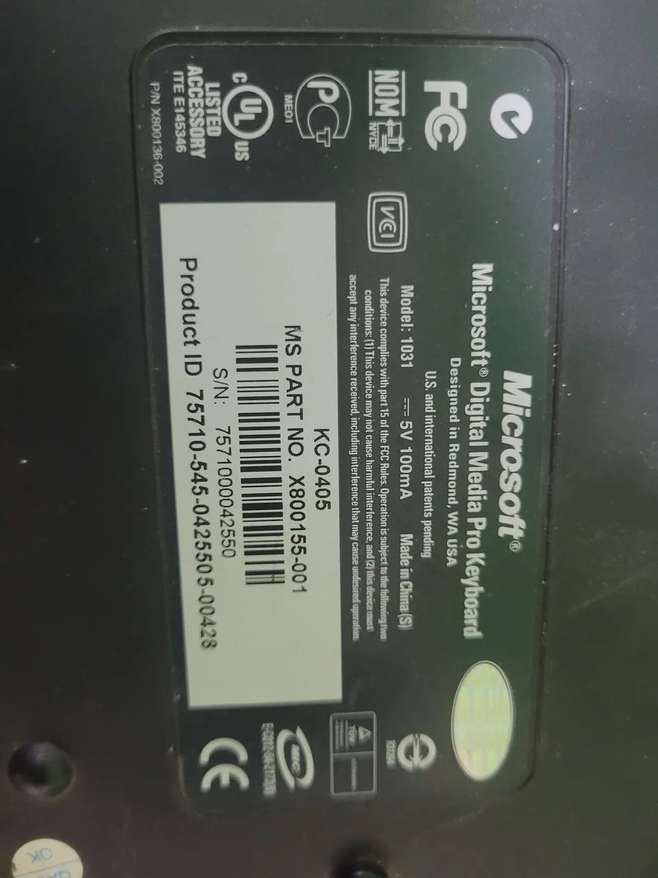 Teclado Microsoft KC-0405 - Foto 4