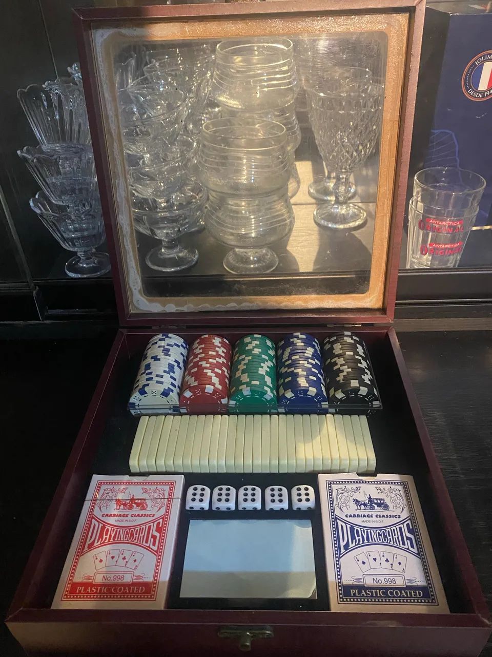 Maleta madeira Poker + Dominó - Foto 4