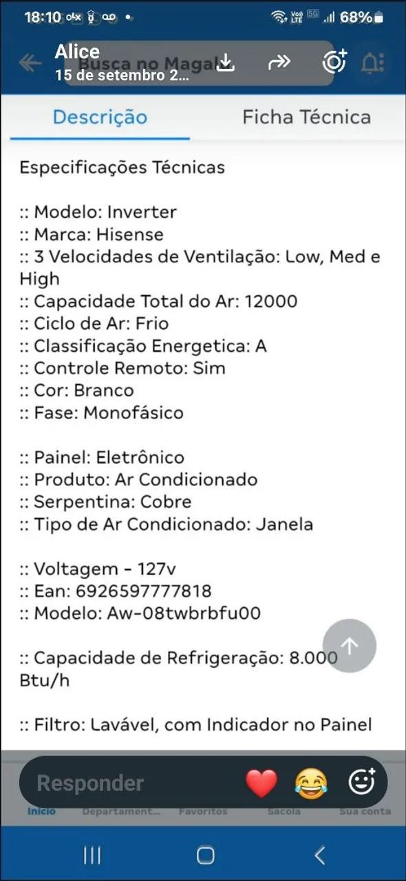 Ar condicionado de parede