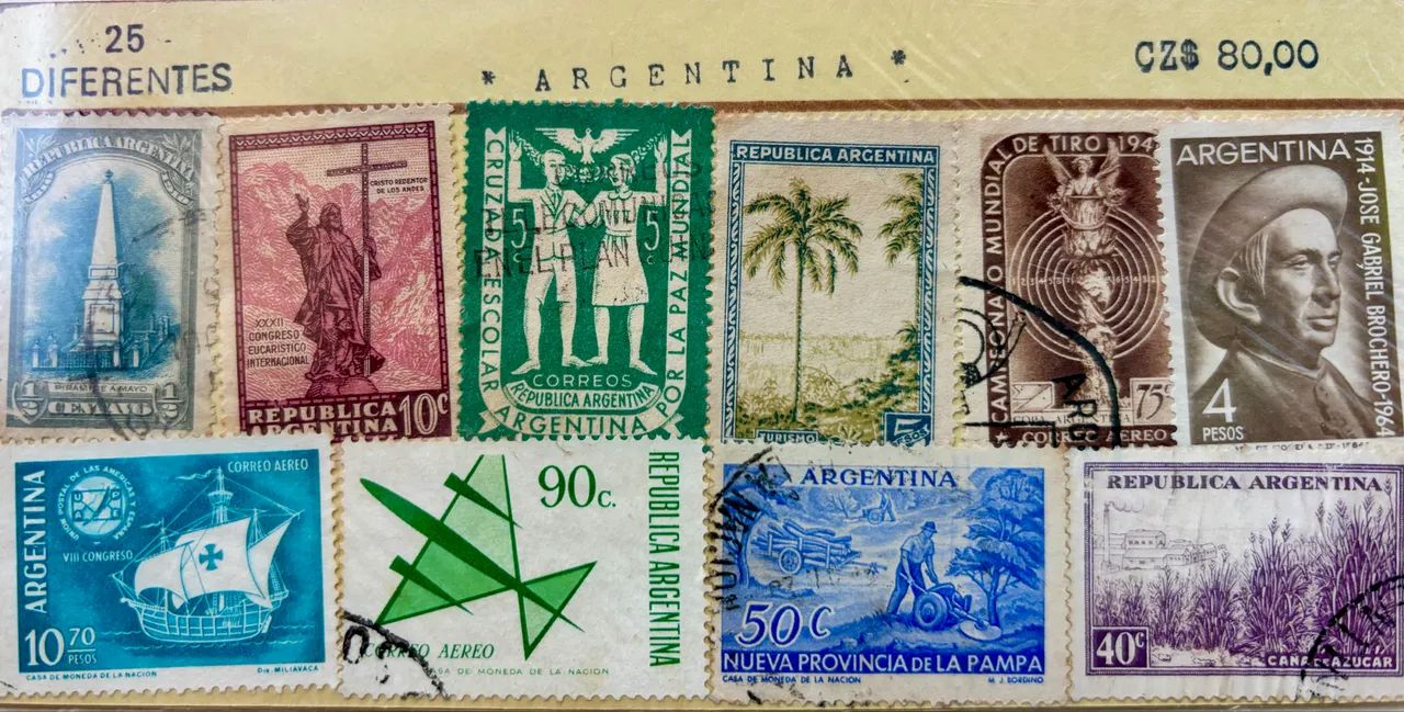 Coleção de Selos da Argentina - Coleção América do Sul