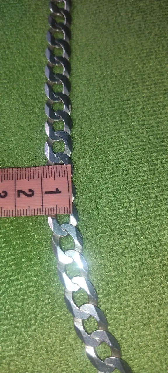 Corrente Prata 925 Grumet 10mm Seminova