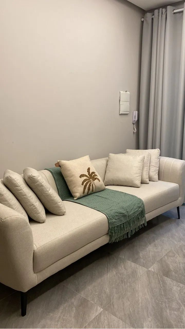 Vendo sofá orgânico de linho 