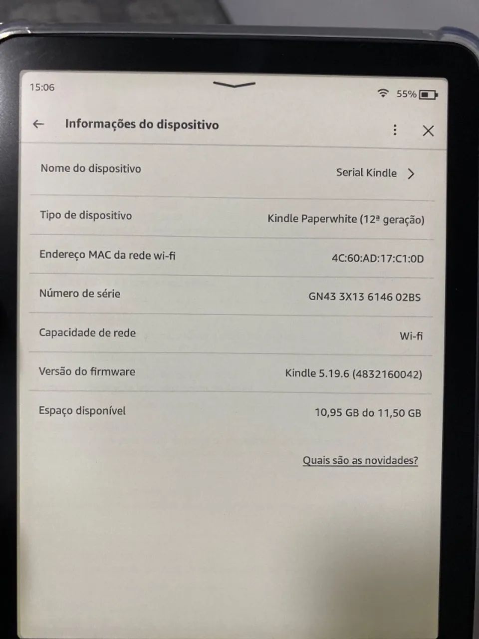 Kindle peperwhite 12° geração 