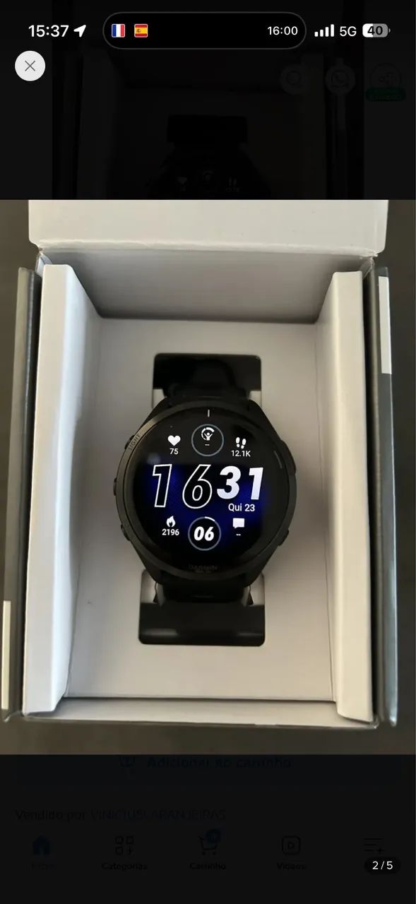 Vendo relogio Garmin 965 forerunner - Foto 2