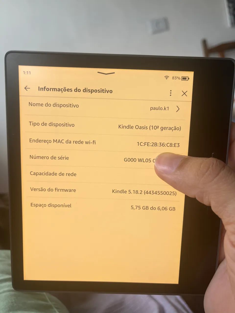 Kindle Oasis em ótimo estado com duas capas magnéticas 