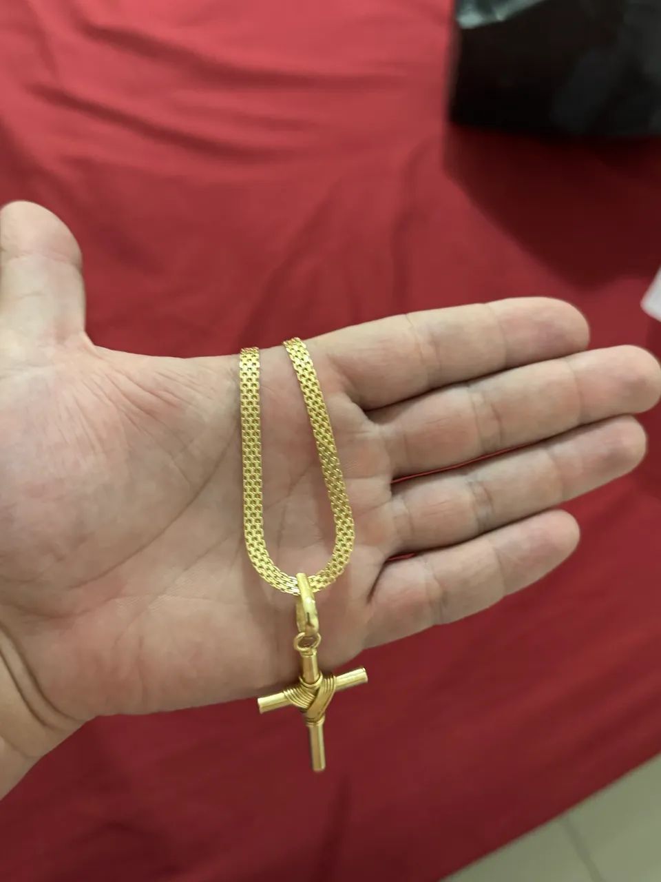 Cordão prata banhado a ouro 