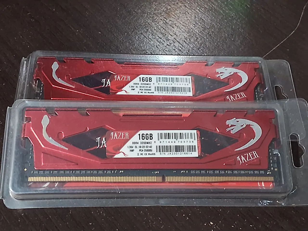 Memórias 32GB(2 x 16GB) DDR4 3200Mhz Jazer - Memória RAM - Batel