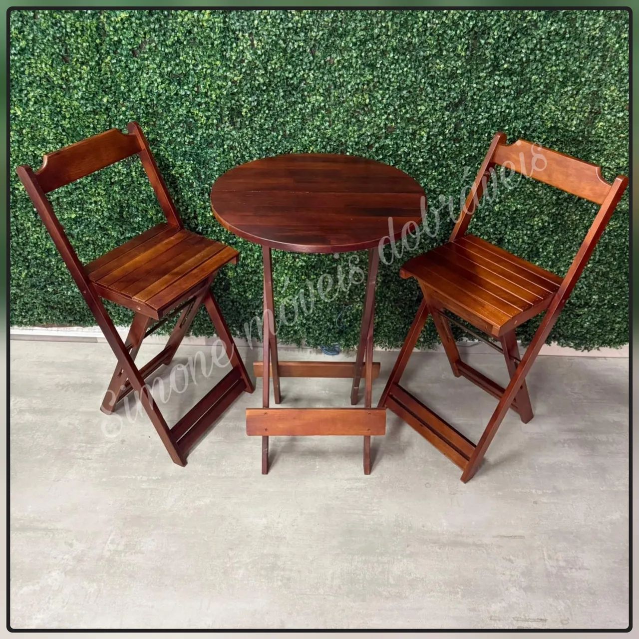 Mesa alta dobrável em madeira  - Foto 5