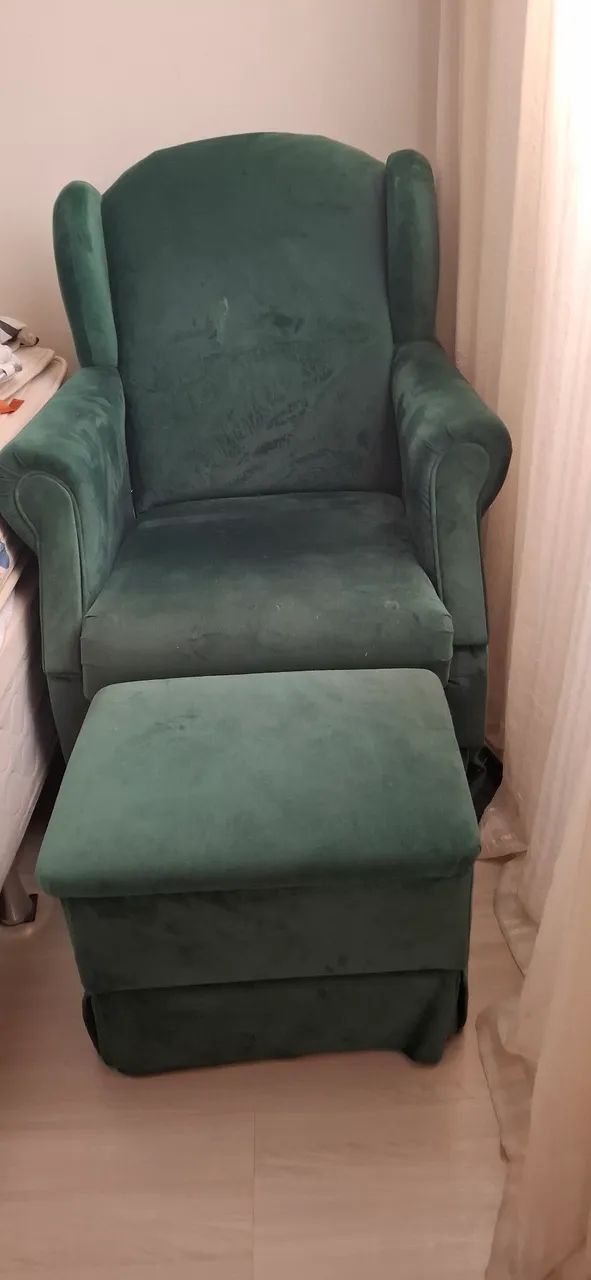 Poltrona amamentação com puff marca somniare - Foto 3