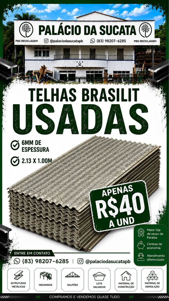 TELHAS BRASILIT  - USADAS