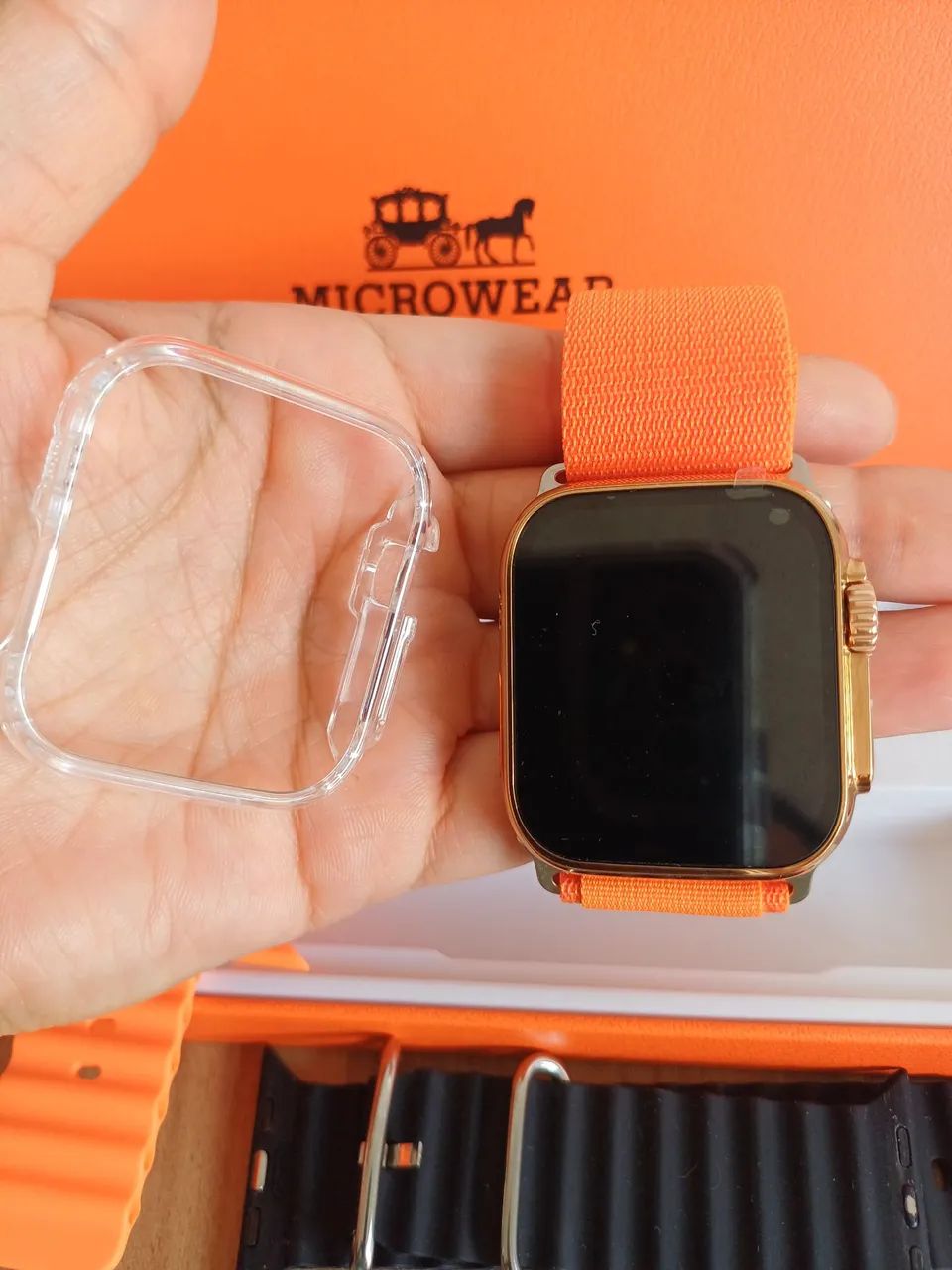 Smartwatch ultra dourado  - Foto 2