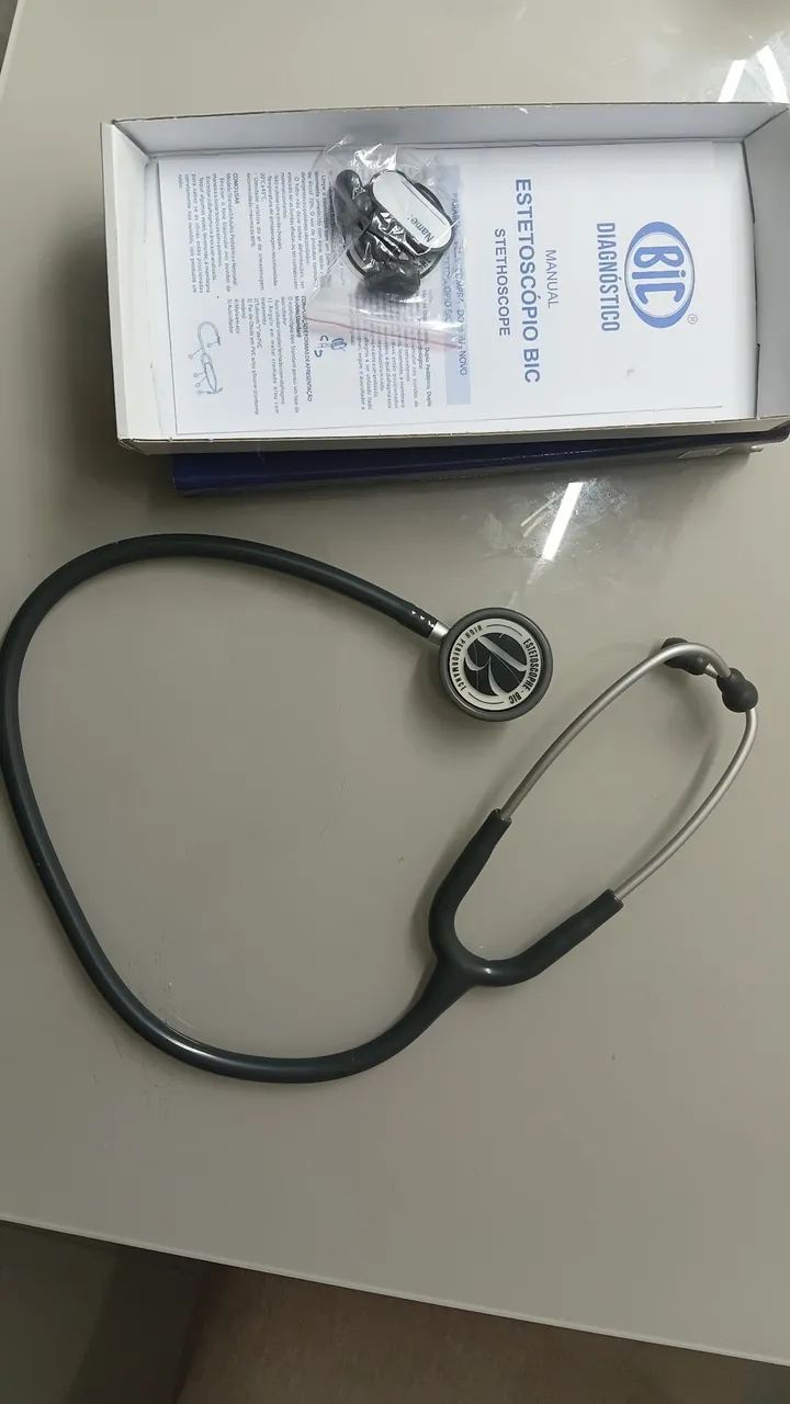 Estetoscópio Bic Efficace AD Duplo Cinza (Novo) - Foto 2