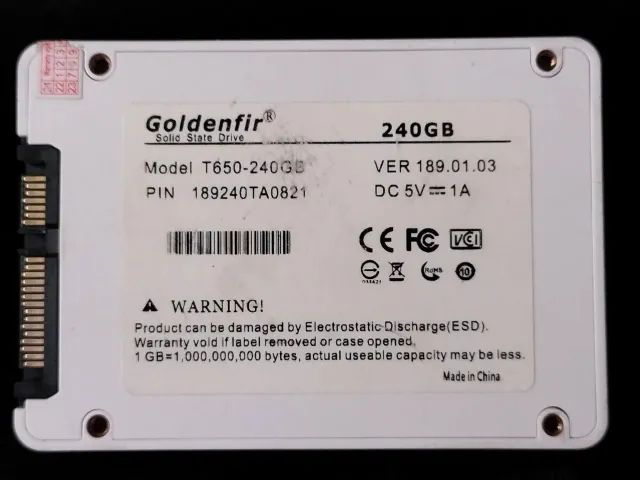 SSD Goldenfir 240G 100%. - Foto 3