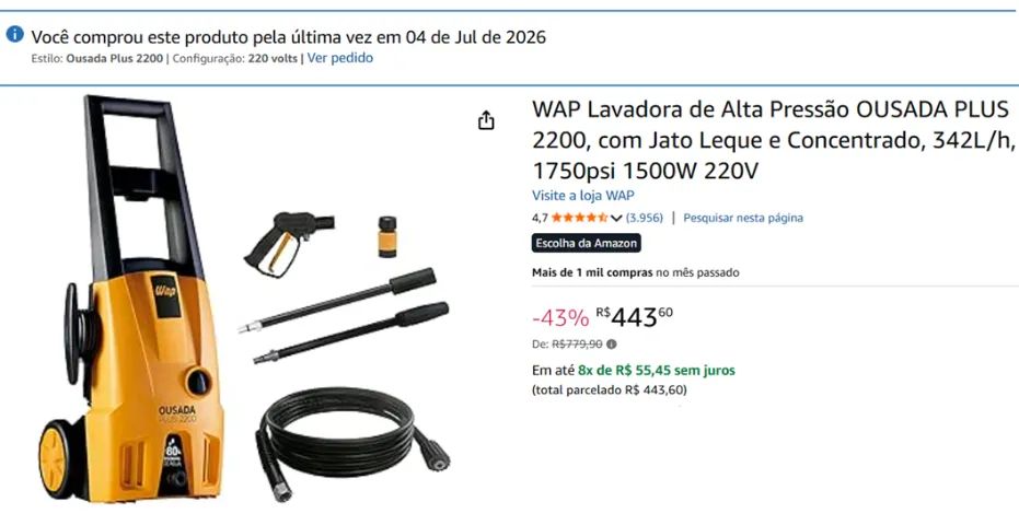 Lavadora de Alta Pressão WAP 220V - Foto 2
