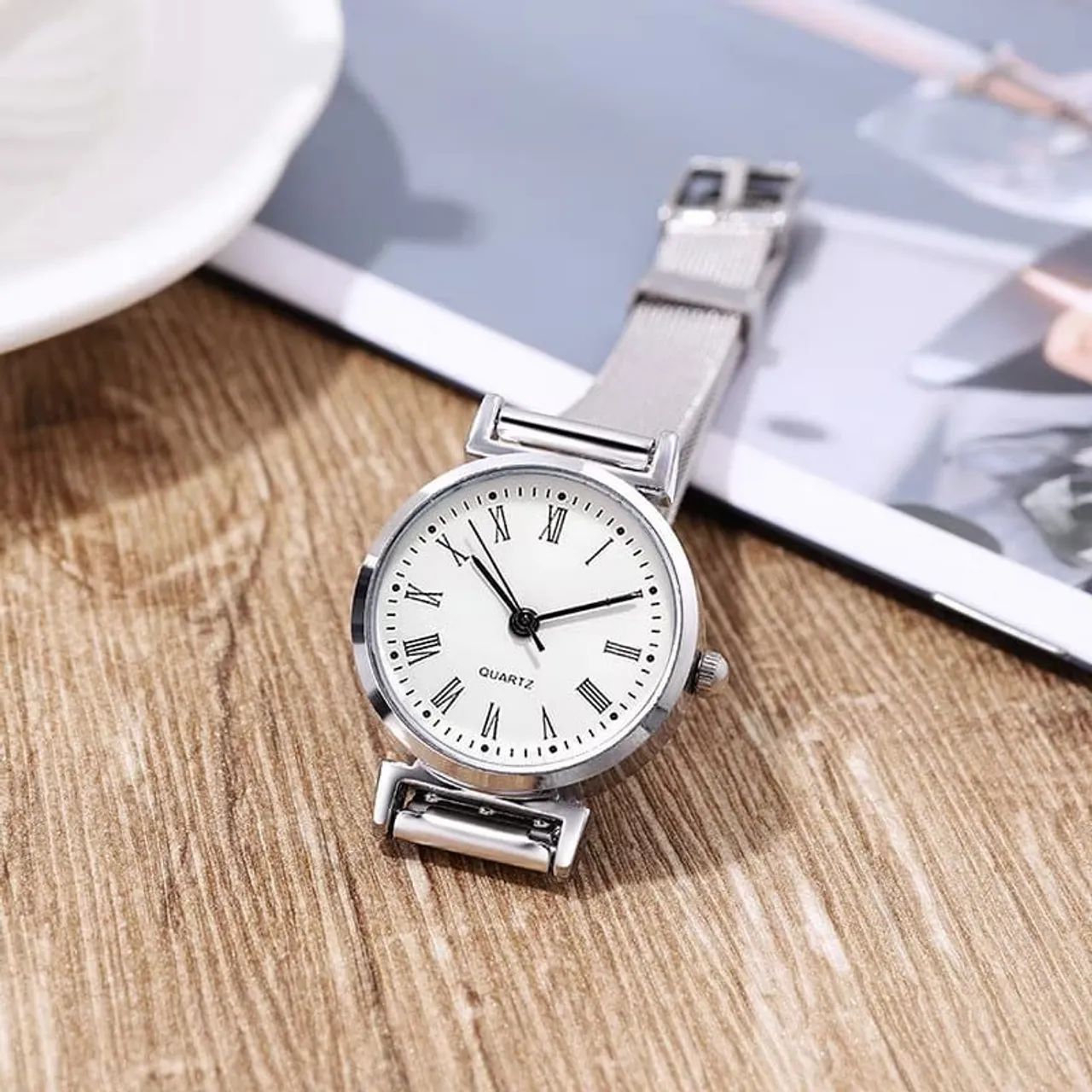 Relógio Feminino com Pulseira de Malha  - Foto 2