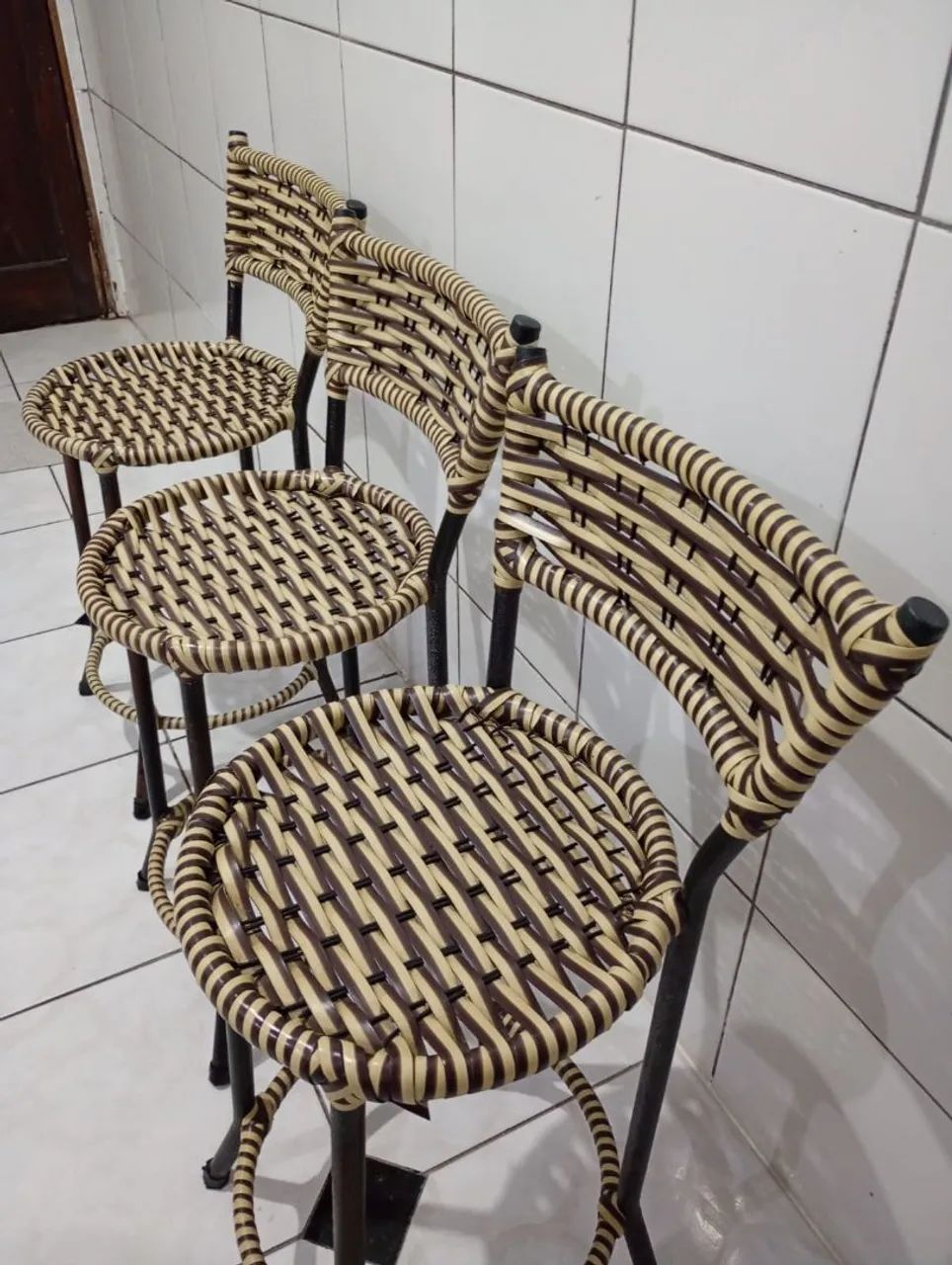 Banquetas Altas de Ferro com Fibra - Foto 3