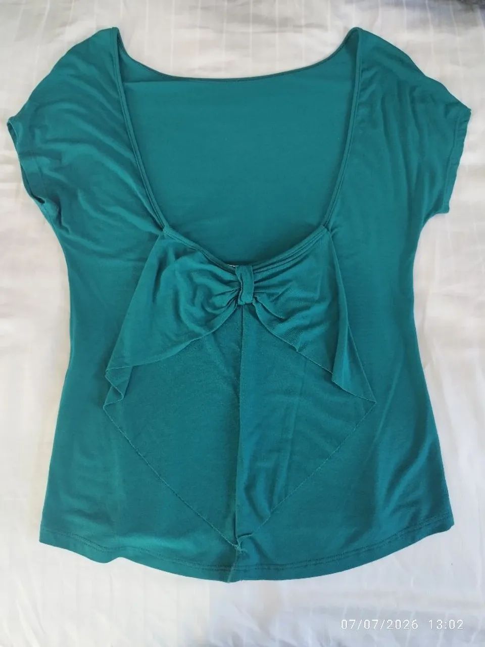 Blusa verde marca  Hill Tam. P - Foto 2