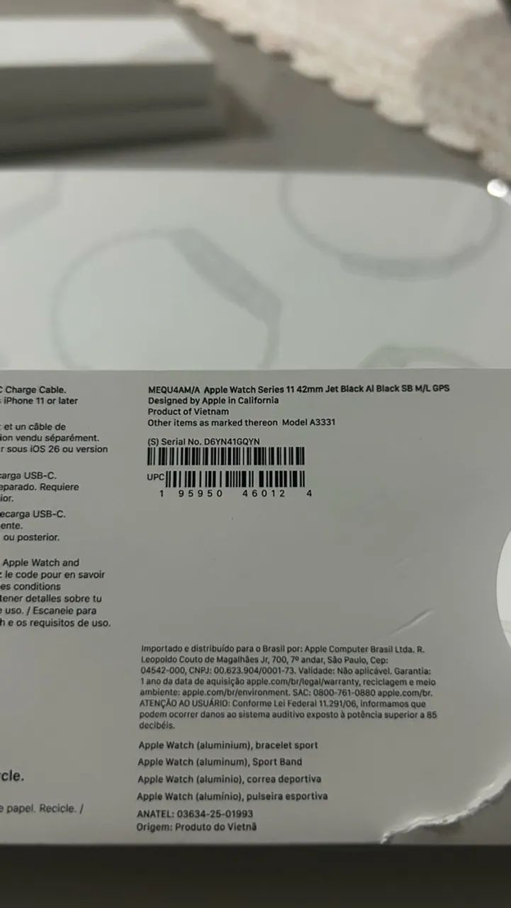 Apple Watch 11 42mm jet black Al black gps  - Foto 2