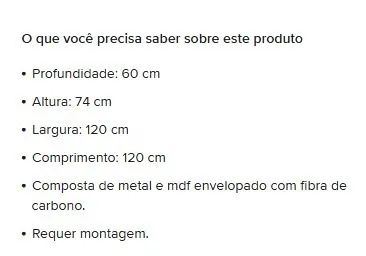Mesa Gamer Fibra de Carbono - Foto 3