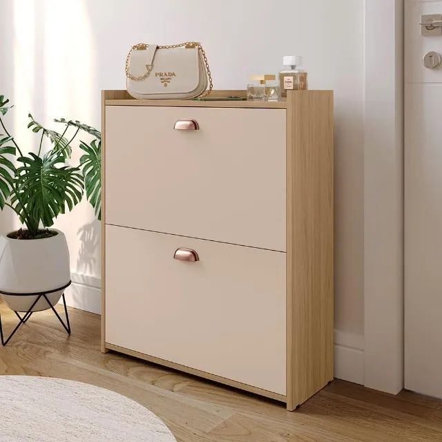 Sapateira Vertical 2 Gavetas Basculante Hanover/Fendi