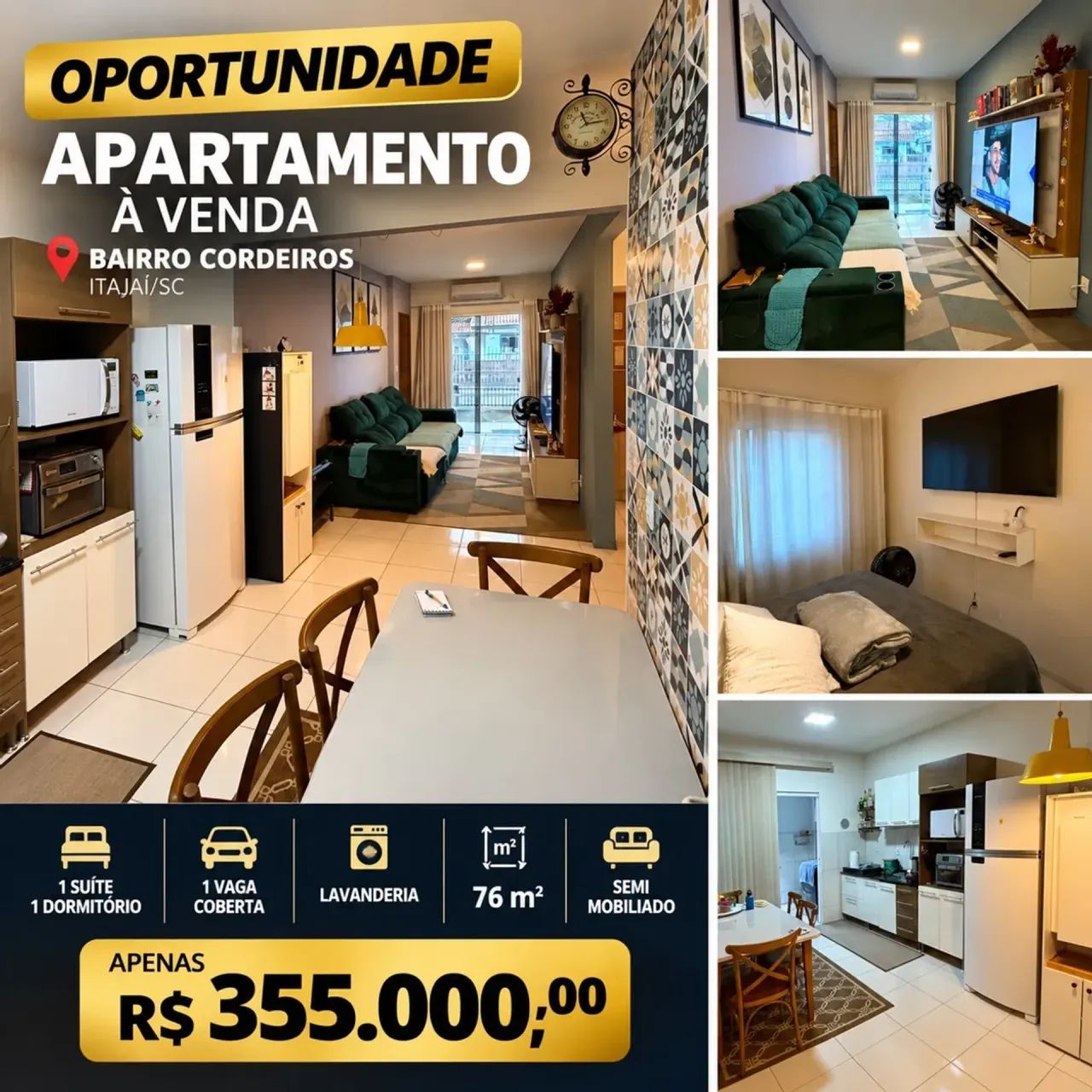 apartamentos com suite bairro cordeiros