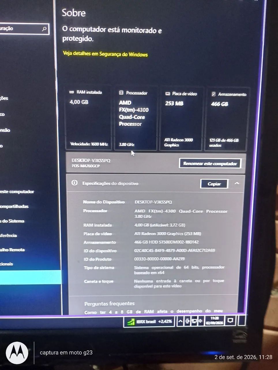 PC positivo windows 10 estalado recentemente  - Foto 5