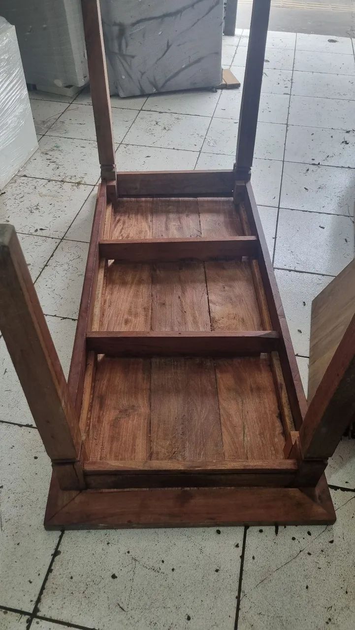 Mesa de Madeira Bruta 155x70cm - Foto 4
