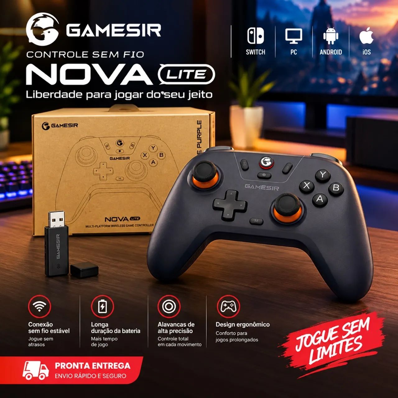 Controle GameSir T4 Nova Lite
