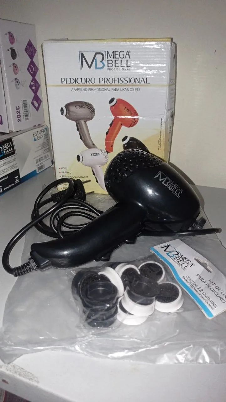 Motor pedicure+ kit refil de lixas 