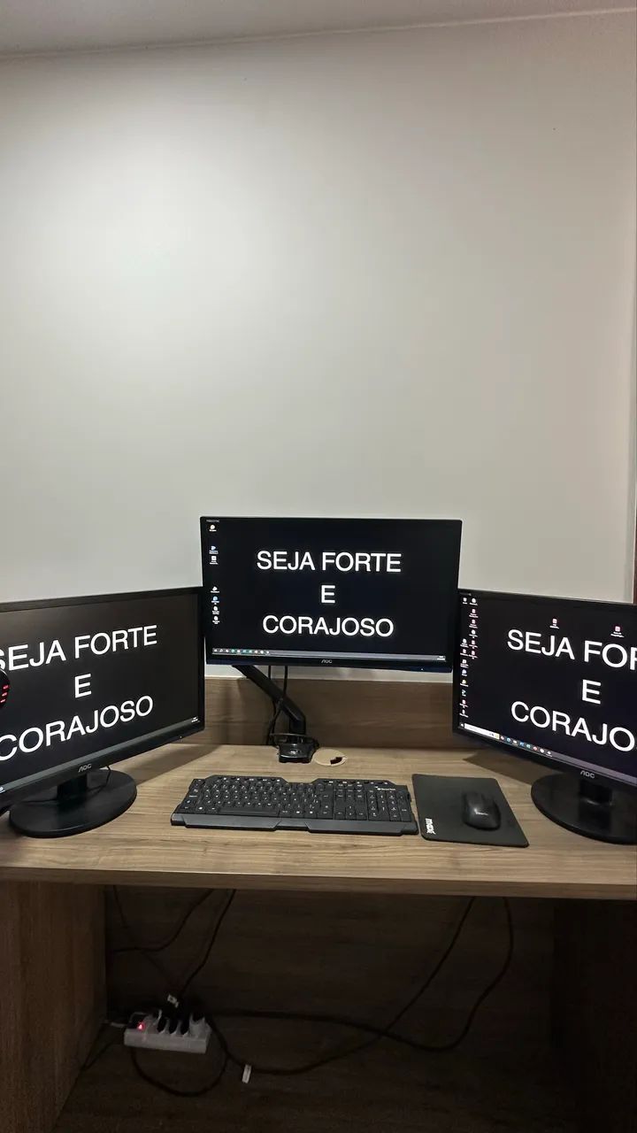 Setup Completo com 3 Monitores AOC 24? + PC Gamer
