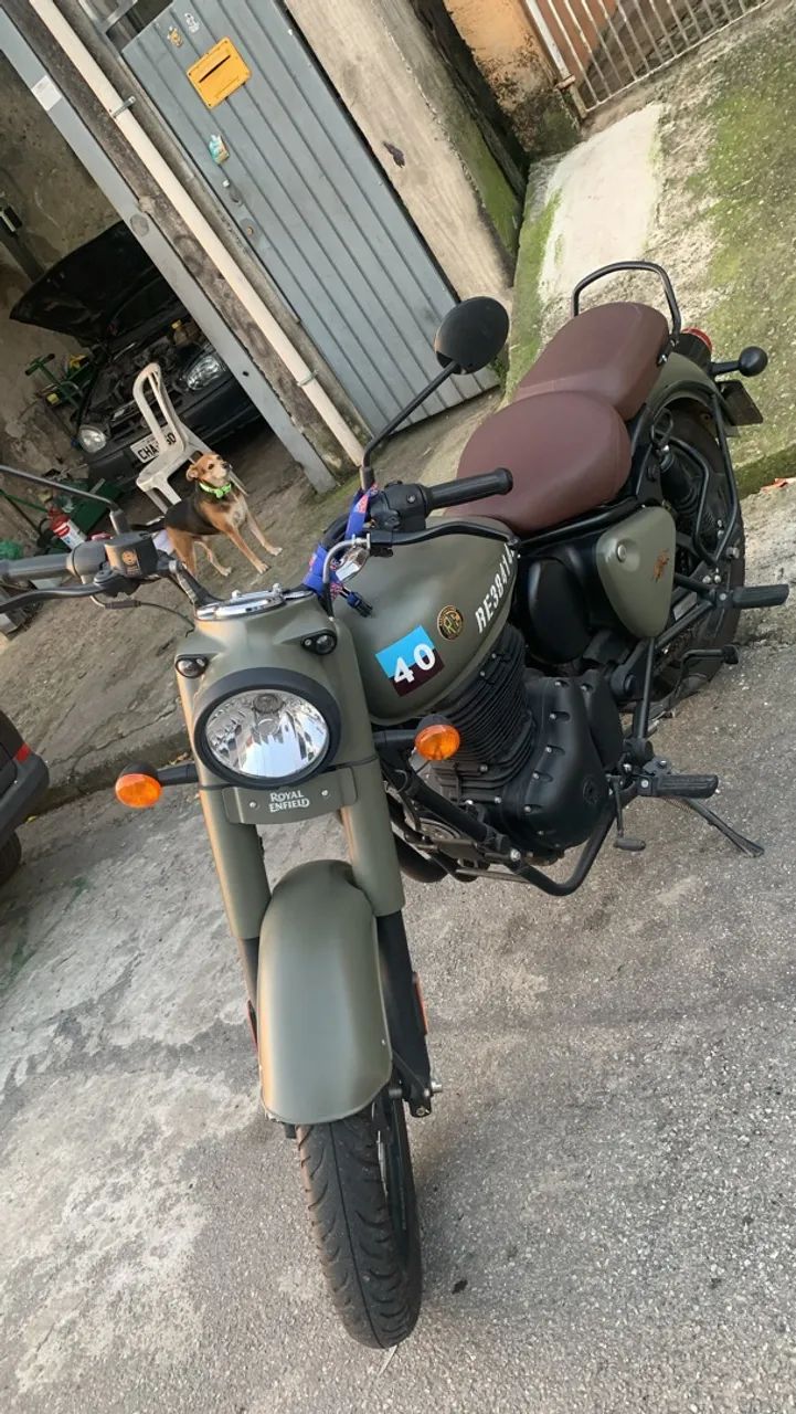 Royal enfield Classic Exército temática 