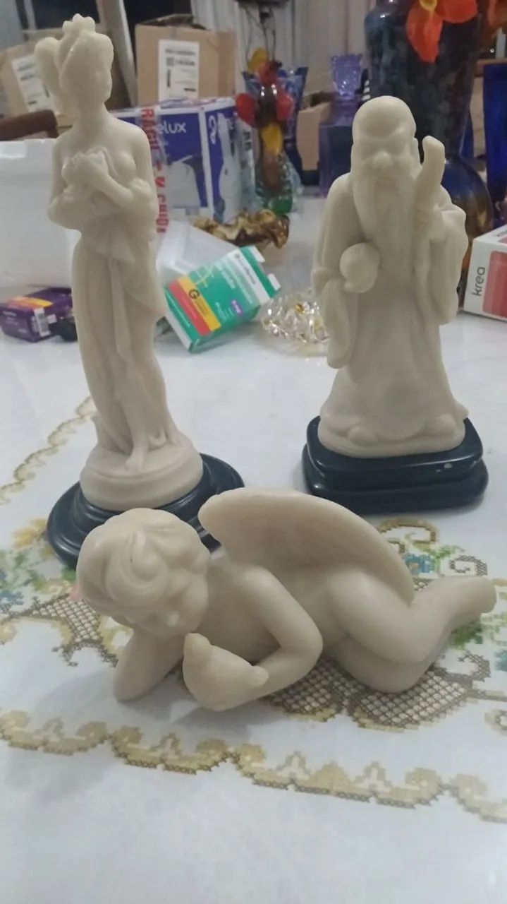 3 estatuas de marmore