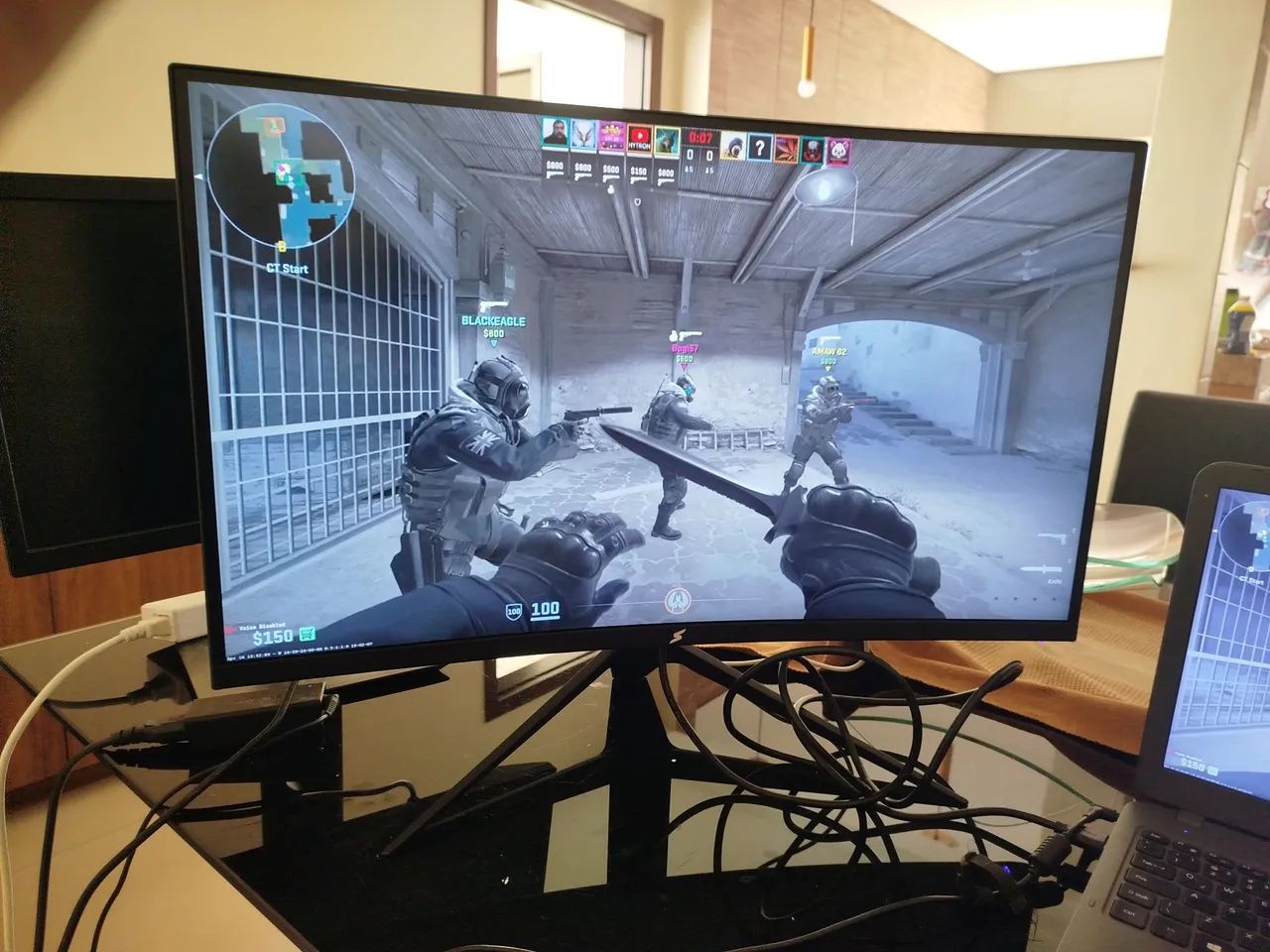 Monitor Gamer 27 polegadas Super Frame HDMI e Display port  tela curvo c garantia 90 dias - Foto 3