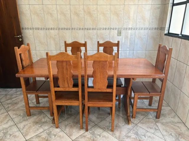 Mesa de jantar de madeira - 6 lugares - Foto 2