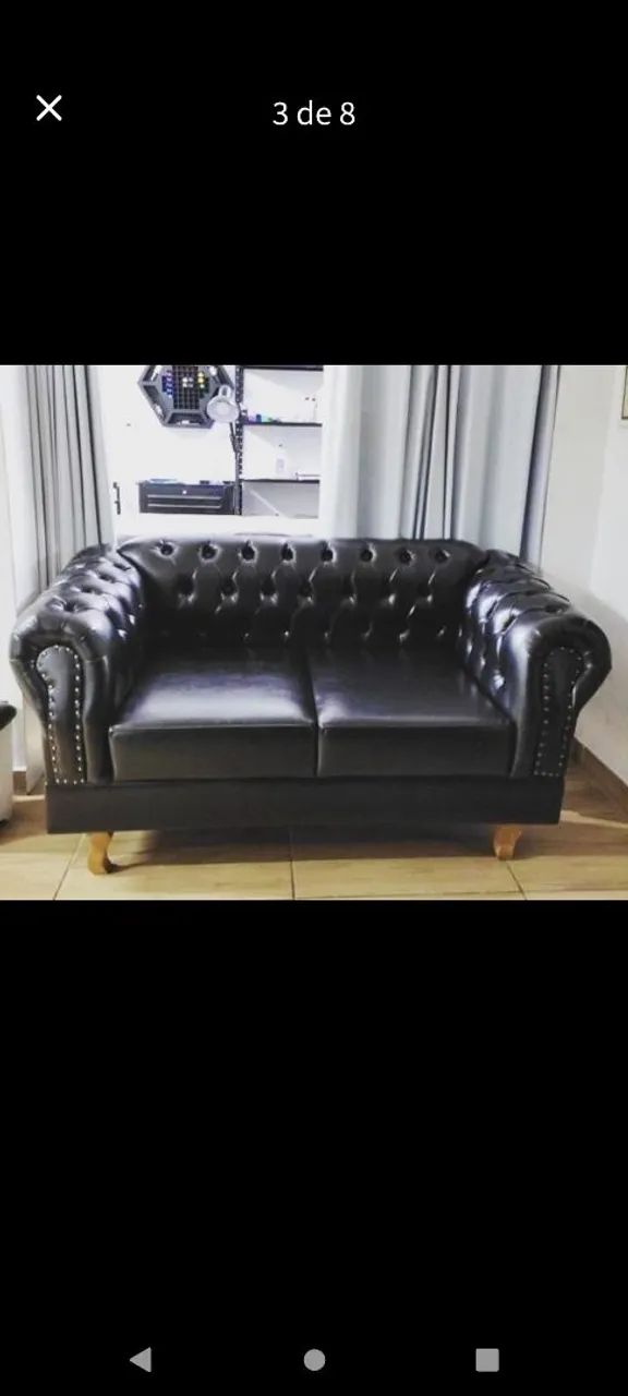 Sofá Namoradeira Chesterfield pronta entrega  - Foto 3