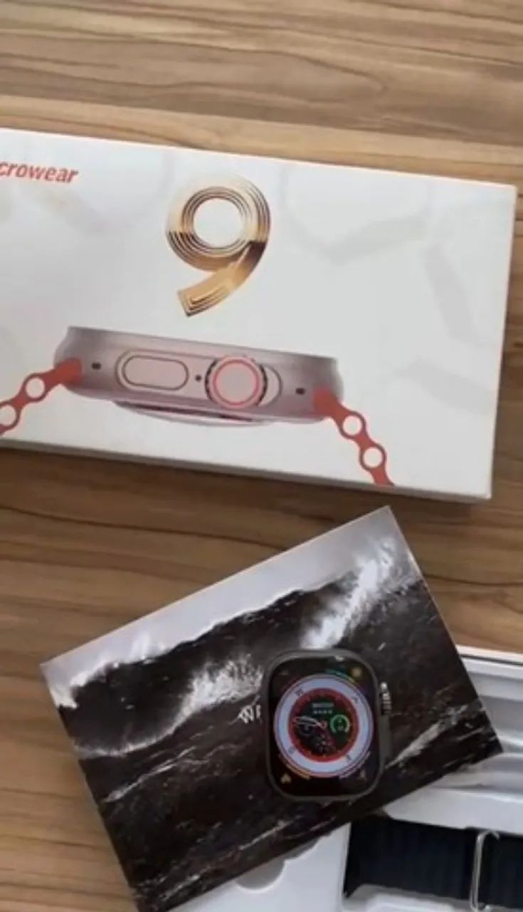 Microwear U9 Ultra Original Smartwatch 2026 Com Monitoramento de Saúde e Entrega Grátis