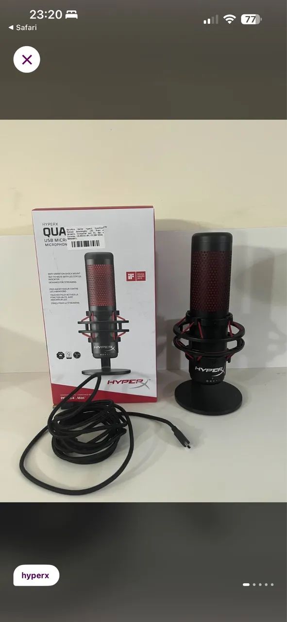 MICROFONE HYPERX QUADCAST