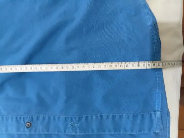 camisa azul com detalhe xadrez - Foto 2